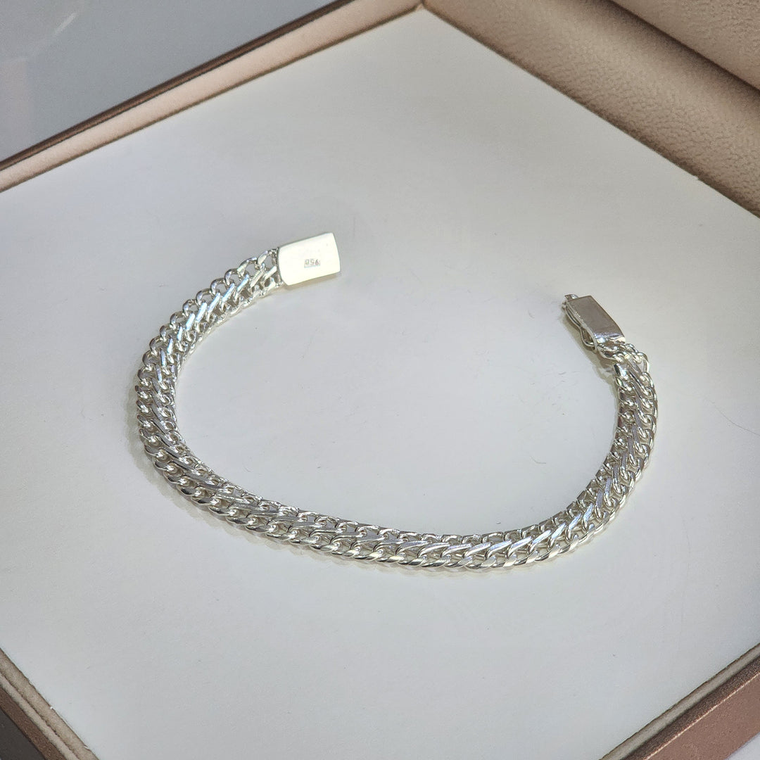 Brazalete Plata Trenzada