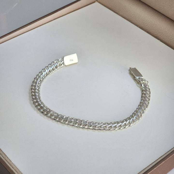 Brazalete Plata Trenzada