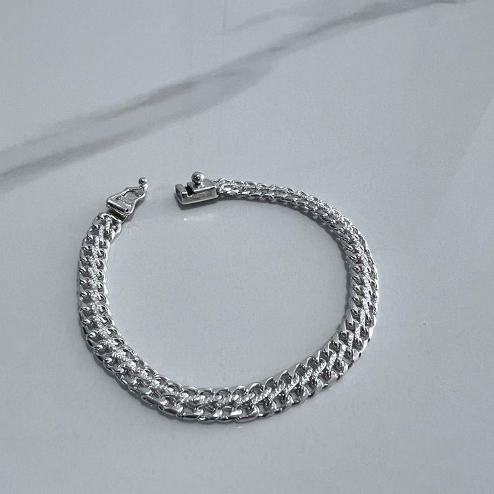 Brazalete Plata Trenzada