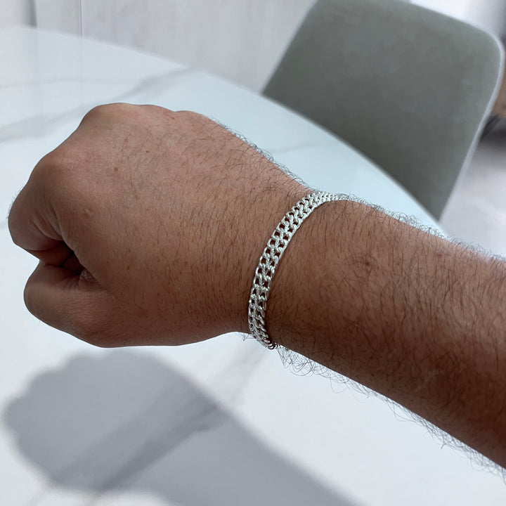 Brazalete Plata Trenzada